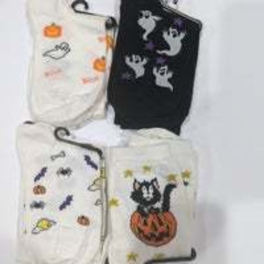 Halloween Socks - Women's - Sm/MD - 4 Pairs - New